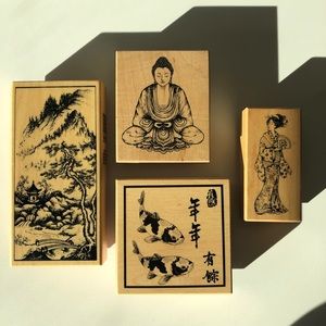 Asian Zen Rubber Stamp Set